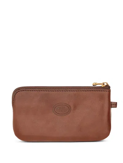 The Bridge Zip-fastening Leather Key Holder In Purple