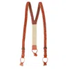 The British Belt Company Leather Turner Braided Button-end Suspenders In Multi
