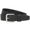 The British Belt Company Thistleton Italian Milled Leather Belt In Black