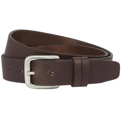 The British Belt Company Thistleton Italian Milled Leather Belt In Brown