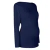 The Bshirt Blue Maternity Long Sleeve Top In Navy In Blue