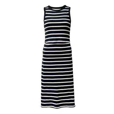 The Bshirt Bshirt Nursing Dress In Black And White Stripes