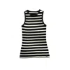 The Bshirt Rib Racer Vest In Black/white