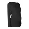The Bshirt Maternity Long Sleeve Top In Black In Black