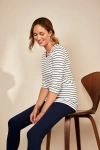 The Bshirt Nursing 3/4 Sleeve Top In White