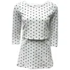 The Bshirt Nursing Three-quarter Sleeves T-shirt In Spots In White