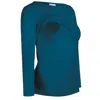 The Bshirt Women's Blue Nursing Long Sleeve T-shirt In Teal In Blue