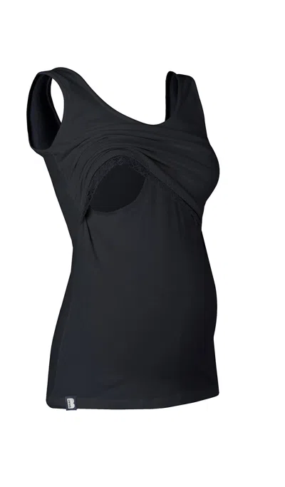 The Bshirt Women's Nursing Vest With Lace In Black