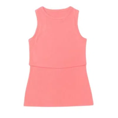 The Bshirt Women's Pink / Purple Bshirt Nursing Rib Racer Waistcoat In Rose In Pink/purple