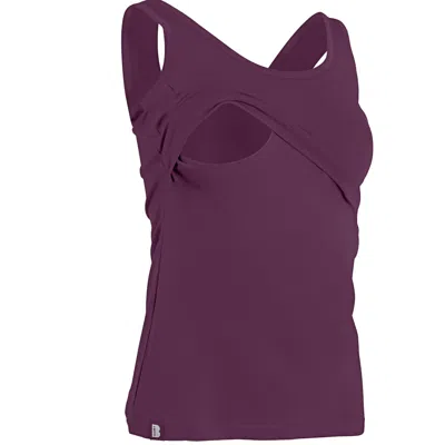 The Bshirt Women's Pink / Purple Nursing Vest In Plum In Pink/purple
