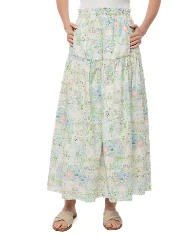 The Burgess Collection The Amalia Midi Skirt In Green