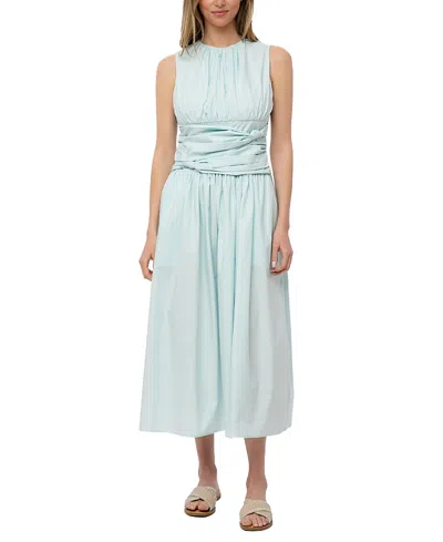 The Burgess Collection The Elena Midi Dress In Blue