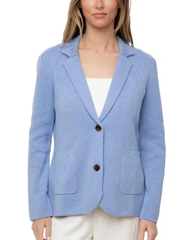 The Burgess Collection The Milly Knit Blazer In Purple