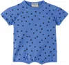 The Campamento Baby Blue Polka Dots Bodysuit