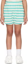 The Campamento Kids Blue Stripes Shorts In Light Blue