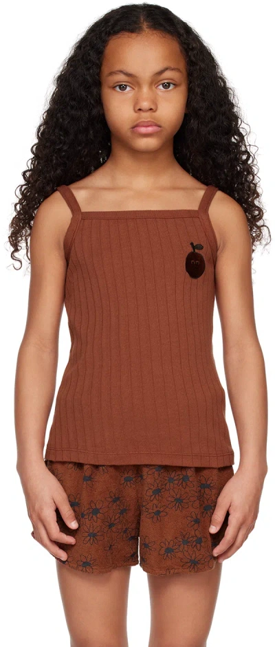 The Campamento Kids Brown Embroidered Tank Top