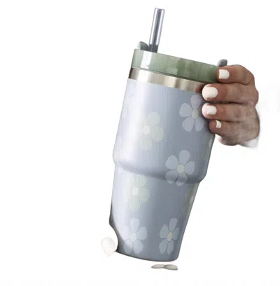 The Care Collective Floral Mini Tumbler In Blue/green