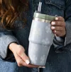 The Care Collective Floral Mini Tumbler In Blue/green In Multi
