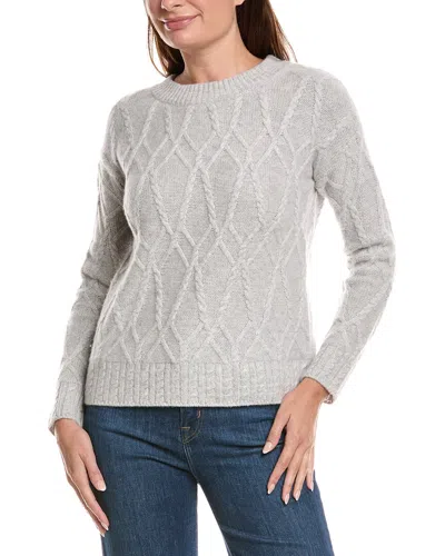 The Cashmere Project Allover Cable Cashmere Sweater In Gray