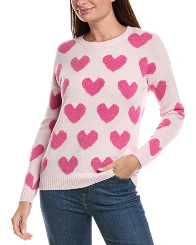 THE CASHMERE PROJECT THE CASHMERE PROJECT ALLOVER HEART CASHMERE SWEATER