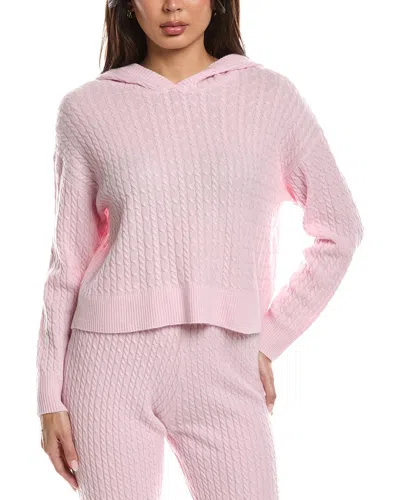 The Cashmere Project Baby Cable Cashmere Hoodie In Pink