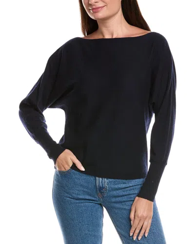 The Cashmere Project California Off-the-shoulder Cashmere Sweater In Blue