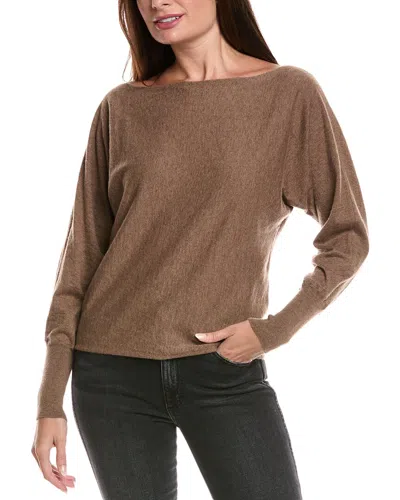 The Cashmere Project California Off-the-shoulder Cashmere Sweater In Brown