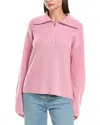 The Cashmere Project Cashmere 1/4-zip Pullover In Pink