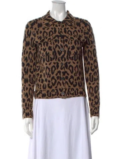 Pre-owned The Cashmere Project Cashmere Animal Print Sweater W/ Tags In Multicolor