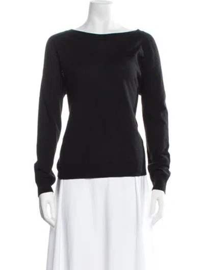 Pre-owned The Cashmere Project Cashmere Bateau Neckline Sweater In Blue