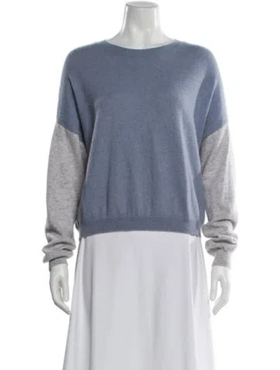 Pre-owned The Cashmere Project Cashmere Bateau Neckline Sweater In Gray