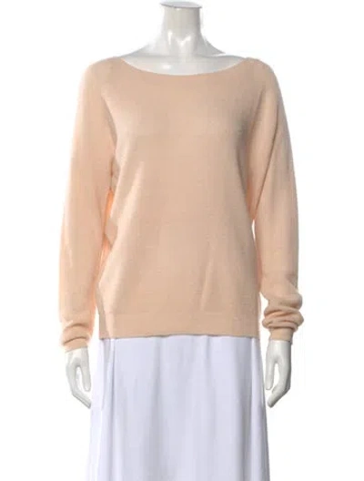Pre-owned The Cashmere Project Cashmere Bateau Neckline Sweater In Pink