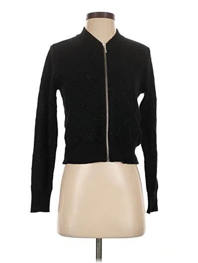 Pre-owned The Cashmere Project Cashmere Cardigan Sweater In Black