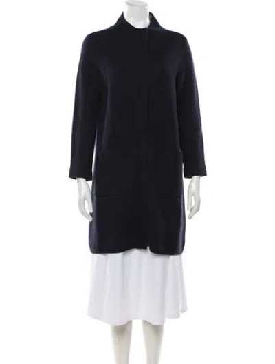 Pre-owned The Cashmere Project Cashmere Coat In Blue