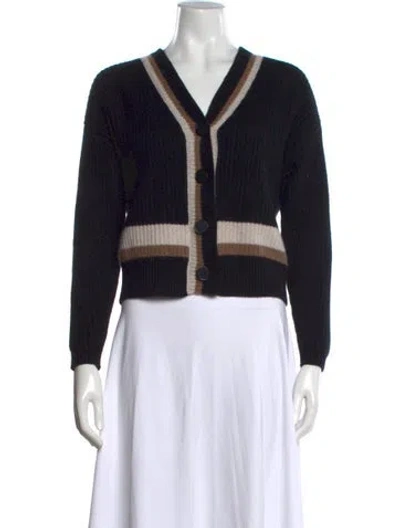 Pre-owned The Cashmere Project Cashmere Colorblock Pattern Sweater In Black