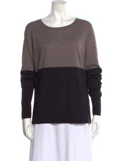 Pre-owned The Cashmere Project Cashmere Colorblock Pattern Sweater In Black