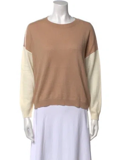 Pre-owned The Cashmere Project Cashmere Colorblock Pattern Sweater In Neutral