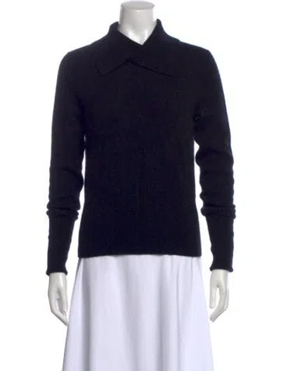 Pre-owned The Cashmere Project Cashmere Cowl Neck Sweater In Black