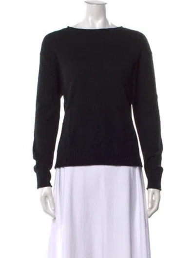 Pre-owned The Cashmere Project Cashmere Crew Neck Sweater In Black