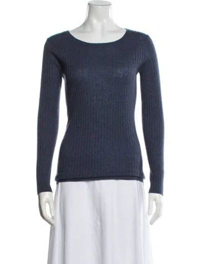 Pre-owned The Cashmere Project Cashmere Crew Neck Sweater In Blue