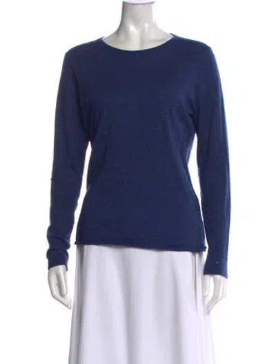 Pre-owned The Cashmere Project Cashmere Crew Neck Sweater In Blue