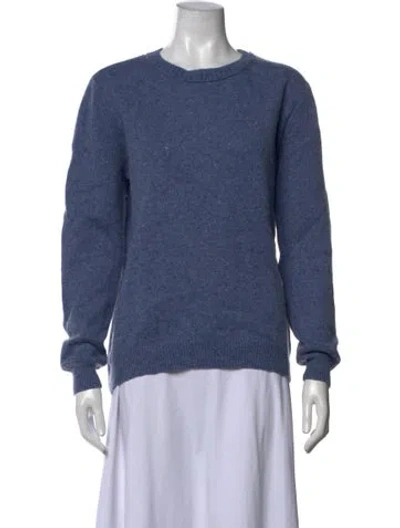 Pre-owned The Cashmere Project Cashmere Crew Neck Sweater In Blue