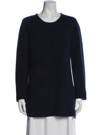 Pre-owned The Cashmere Project Cashmere Crew Neck Sweater In Blue