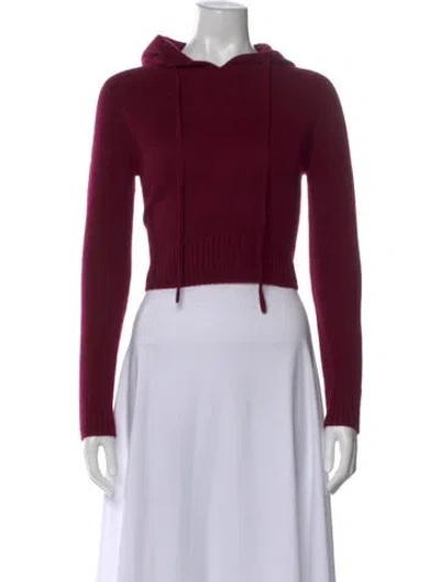 Pre-owned The Cashmere Project Cashmere Crew Neck Sweater In Burgundy