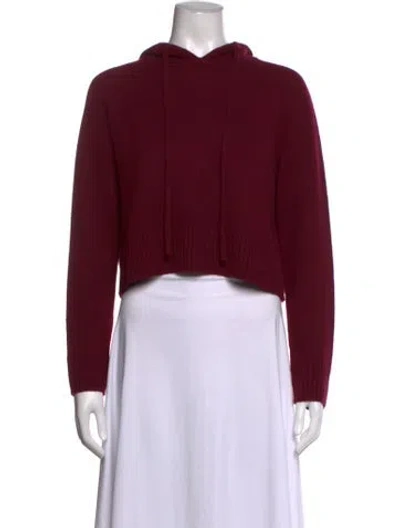 Pre-owned The Cashmere Project Cashmere Crew Neck Sweater In Burgundy