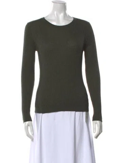 Pre-owned The Cashmere Project Cashmere Crew Neck Sweater In Green