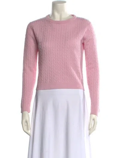 Pre-owned The Cashmere Project Cashmere Crew Neck Sweater In Pink