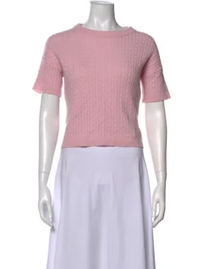 Pre-owned The Cashmere Project Cashmere Crew Neck Sweater In Pink