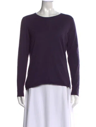 Pre-owned The Cashmere Project Cashmere Crew Neck Sweater In Purple