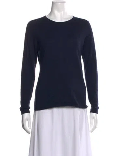 Pre-owned The Cashmere Project Cashmere Crew Neck Top In Blue